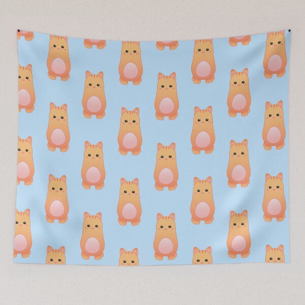 Item preview, Pattern of Cute Pastel Baby Orange Cat - Kawaii Chibi illustration designed and sold by Agamaji.