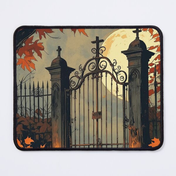 Item preview, Pumpkin Graveyard Gates – Rustic Halloween Charm designed and sold by Deezyned.