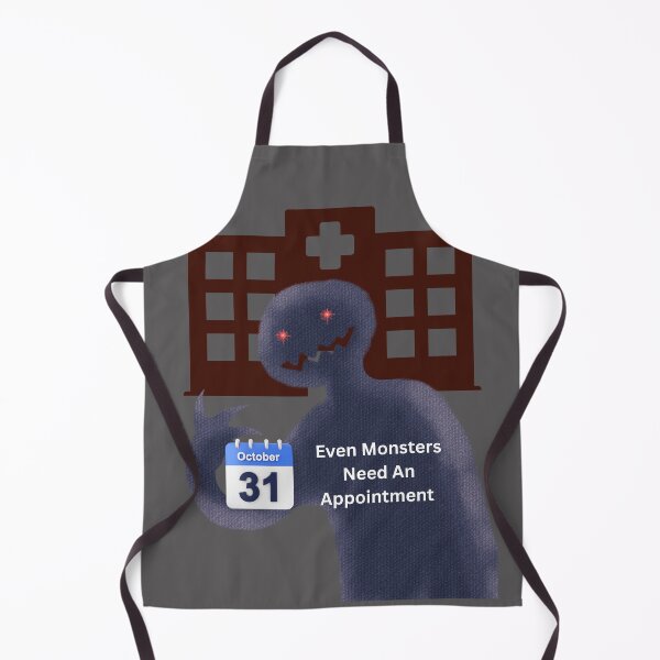 Item preview, Even Monsters Need an Appointment - Funny Halloween Monster at Hospital designed and sold by AppealingVibes.