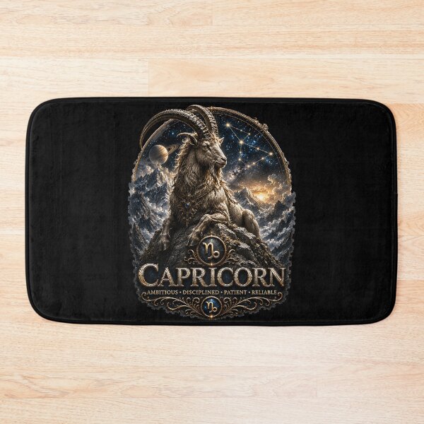 Item preview, Capricorn Zodiac Art – Majestic Mountain Goat Astrology Illustration designed and sold by Classic Chaos Creations.