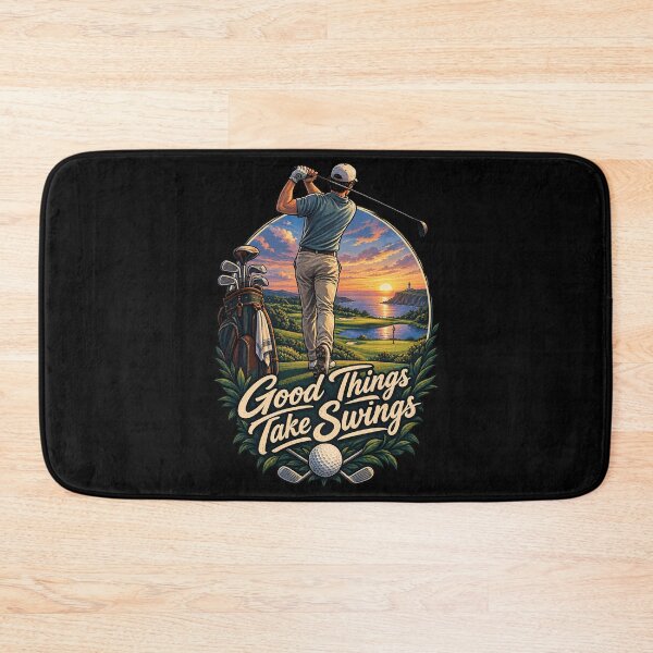 Item preview, Good Things Take Swings – Vintage Golf Golfer Design designed and sold by Rosteri.