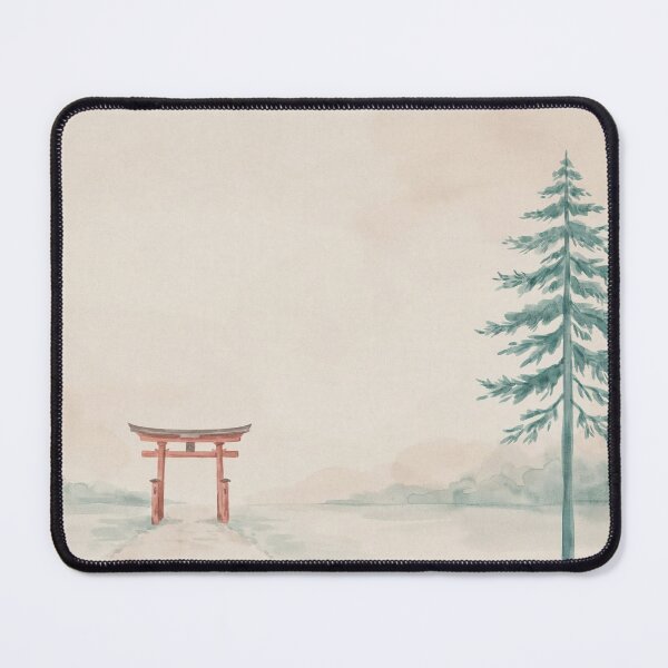 Item preview, Japandi Style Torii Gate Dusk Minimalist Landscape Illustration Vector designed and sold by Shutter-Dragon.