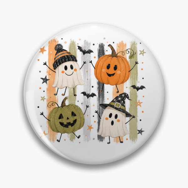 Item preview, Cute Halloween Ghosts and Pumpkins – Spooky Season Retro Design designed and sold by KMMODERNDESIGNS.