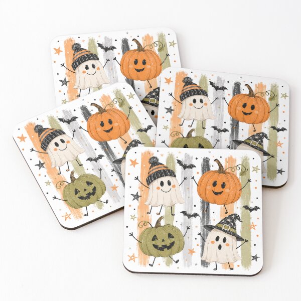 Item preview, Cute Halloween Ghosts and Pumpkins – Spooky Season Retro Design designed and sold by KMMODERNDESIGNS.