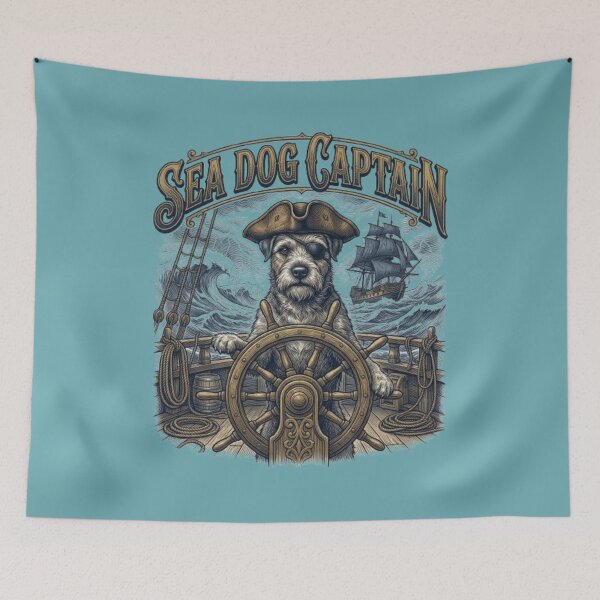 Item preview, Sea Dog Captain Funny Pirate Movie Dog Terrier Lover Gift designed and sold by FurRealStudioCo.