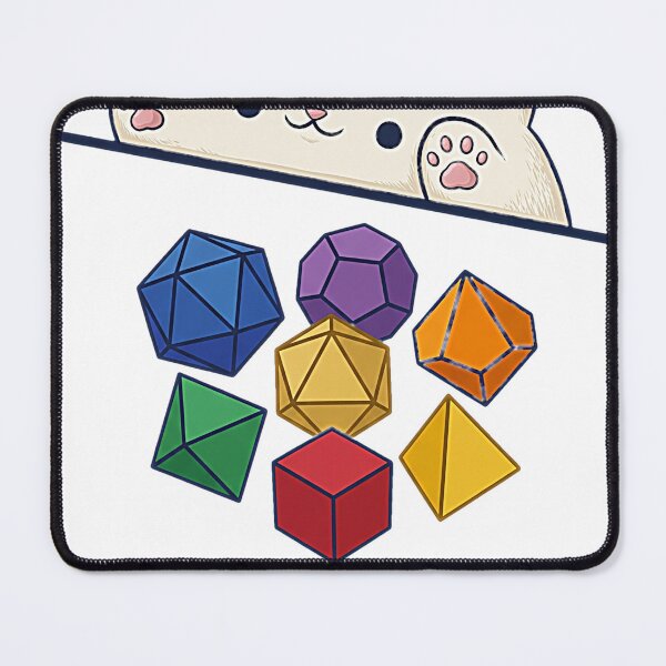 Item preview, Cat Throwing Rainbow Dice Tabletop RPG designed and sold by weirdcountry.