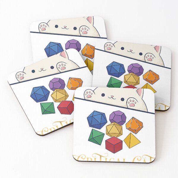 Item preview, Cat Throwing Rainbow Dice Tabletop RPG designed and sold by weirdcountry.