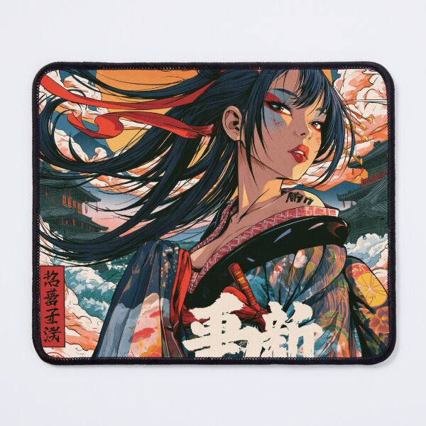 Item preview, Samurai Warriors Poster | Japanese Fantasy Art Print Red Aesthetic designed and sold by Affiches29 Animé .