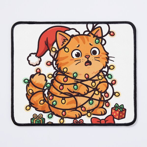 Item preview, Tangled Lights Kitty: Merry Catmas Mess designed and sold by Odd-jack.