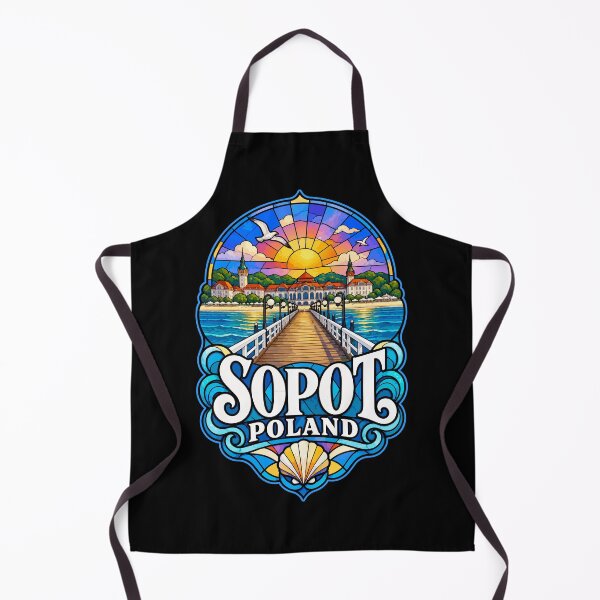 Item preview, Sopot Trojmiasto Poland Stained Glass Art Travel designed and sold by TomFrontierArt.