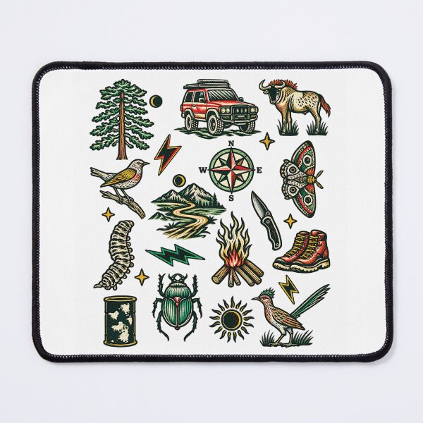 Item preview, Vintage Adventure Wilderness Collage | Retro Outdoor Explorer Nature Graphic. designed and sold by Anime-Clothes1.