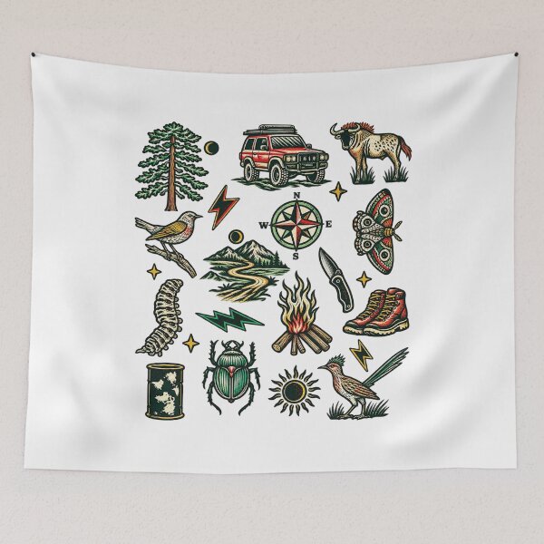 Item preview, Vintage Adventure Wilderness Collage | Retro Outdoor Explorer Nature Graphic. designed and sold by Anime-Clothes1.