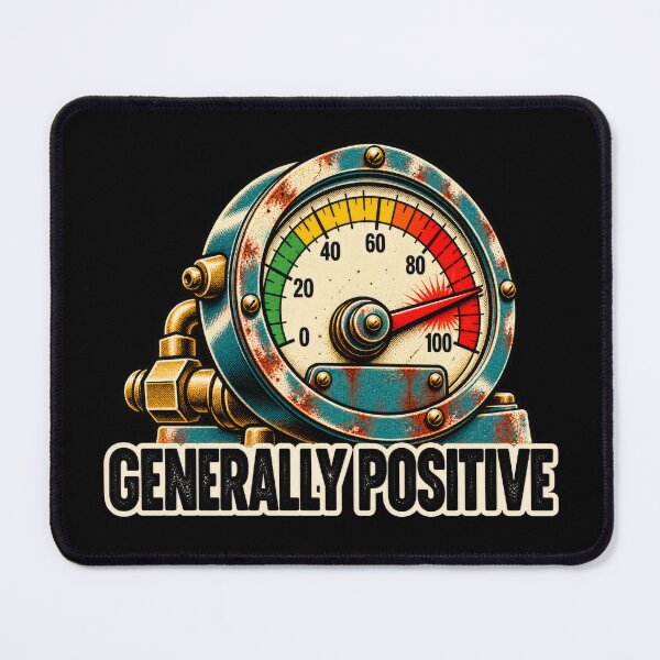Item preview, Funny Pressure Gauge T-Shirt – Generally Positive Vintage Industrial Mechanic Humor designed and sold by DopeyRobot.