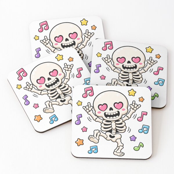 Item preview, Skeleton Gift - Dancing Kawaii Skeleton designed and sold by RedRubyBubble.