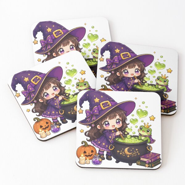 Item preview, Witch Gift - Cute Potion Witch And Frog Prince designed and sold by RedRubyBubble.