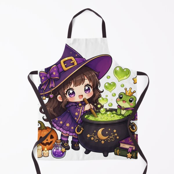 Item preview, Witch Gift - Cute Potion Witch And Frog Prince designed and sold by RedRubyBubble.