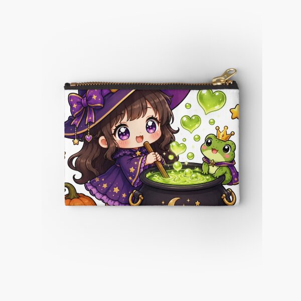 Item preview, Witch Gift - Cute Potion Witch And Frog Prince designed and sold by RedRubyBubble.