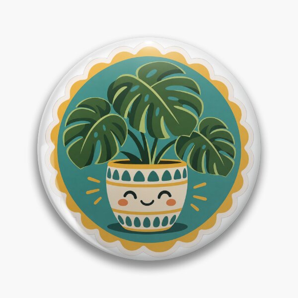 Item preview, Happy monstera Deliciosa Plant - Kawaii Ceramic Planter Graphic designed and sold by VYBEHAUS.