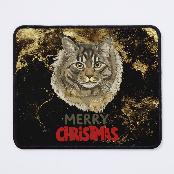 Item preview, Cute Maine Coon Cat Merry Christmas Holiday Art designed and sold by stormk10.