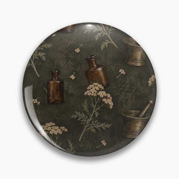 Item preview, The quiet apothecary room – yarrow and Victorian medicine bottles designed and sold by Lichtisign.