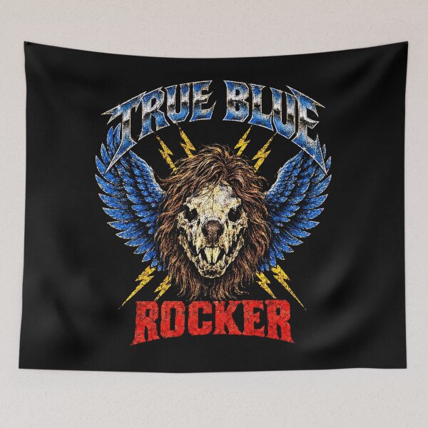 Item preview, True Blue Rocker Wombat Skull Vintage Rock Hipster designed and sold by Yellowriversss.