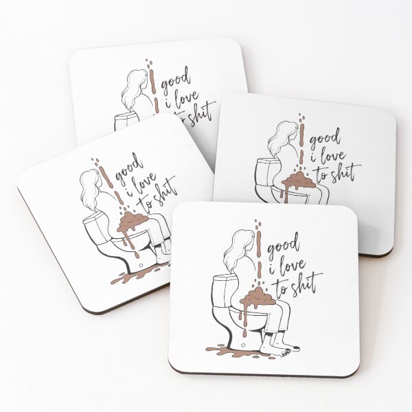 Item preview, Funny Bathroom Humor Girl Toilet Art – Good I Love to Shit Funny Vintage Style designed and sold by Ikochane.