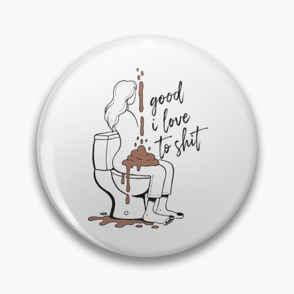 Item preview, Funny Bathroom Humor Girl Toilet Art – Good I Love to Shit Funny Vintage Style designed and sold by Ikochane.