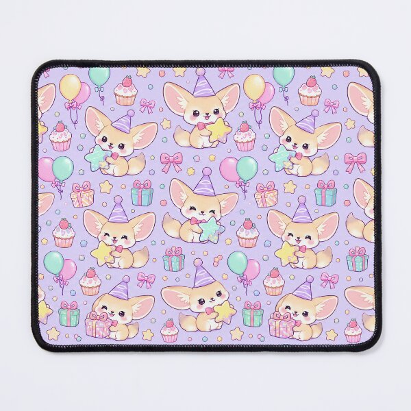 Item preview, Kawaii Birthday Baby Fennec Fox Pattern designed and sold by Soft Berry Studio.