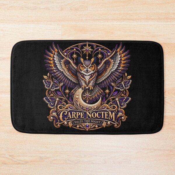 Item preview, Celestial Owl Embroidery – Carpe Noctem Seize the Night Crescent Moon Art Nouveau Design designed and sold by Emoji Emblems.