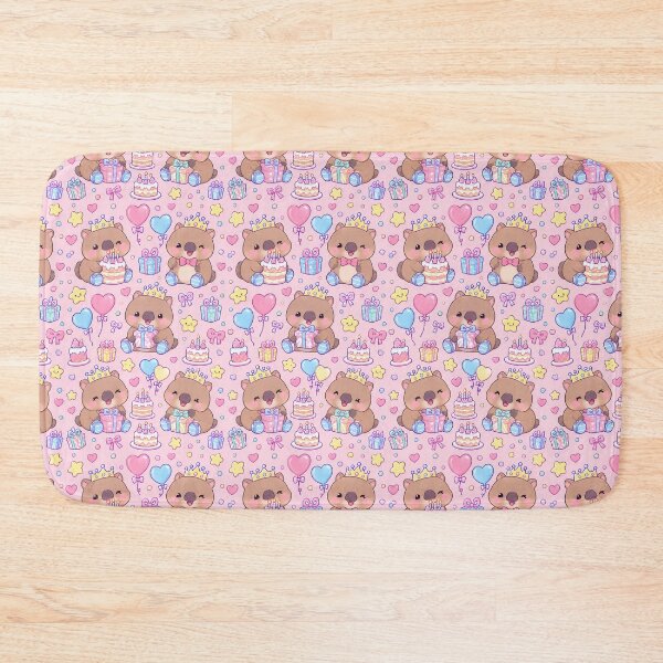 Item preview, Kawaii Birthday Baby Wombat Pattern designed and sold by Soft Berry Studio.