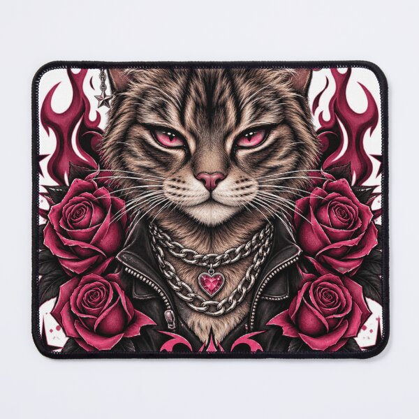 Item preview, Midnight Rebel Cat Rose Streetwear Gothic Queen designed and sold by Drifka.