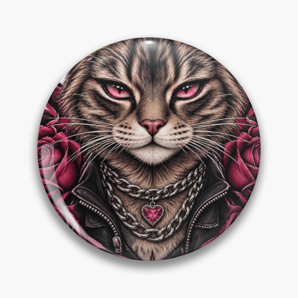 Item preview, Midnight Rebel Cat Rose Streetwear Gothic Queen designed and sold by Drifka.