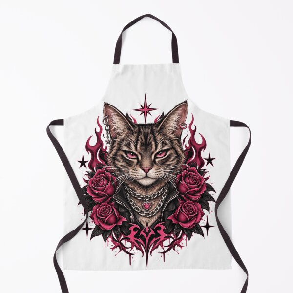 Item preview, Midnight Rebel Cat Rose Streetwear Gothic Queen designed and sold by Drifka.