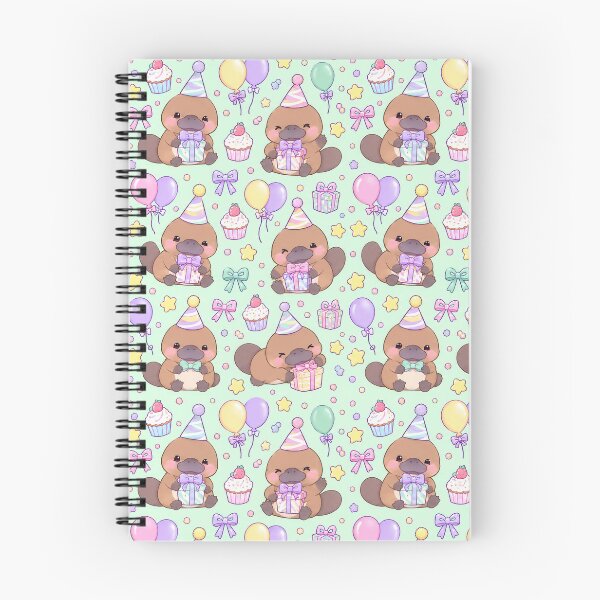 Item preview, Kawaii Birthday Baby Platypus Pattern designed and sold by Soft Berry Studio.