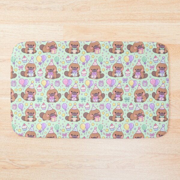 Item preview, Kawaii Birthday Baby Platypus Pattern designed and sold by Soft Berry Studio.