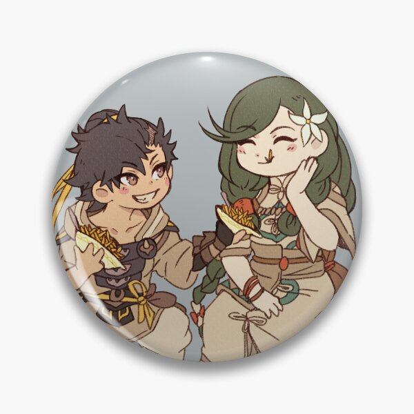 Item preview, Nezha & Sha Lan Fire Emblem Fortunes Weave Chibi Stickers designed and sold by Kryomax_.