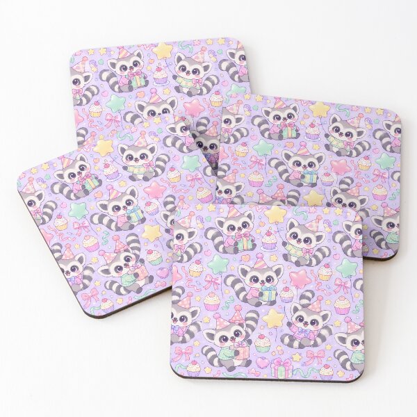 Item preview, Kawaii Birthday Baby Lemur Pattern designed and sold by Soft Berry Studio.