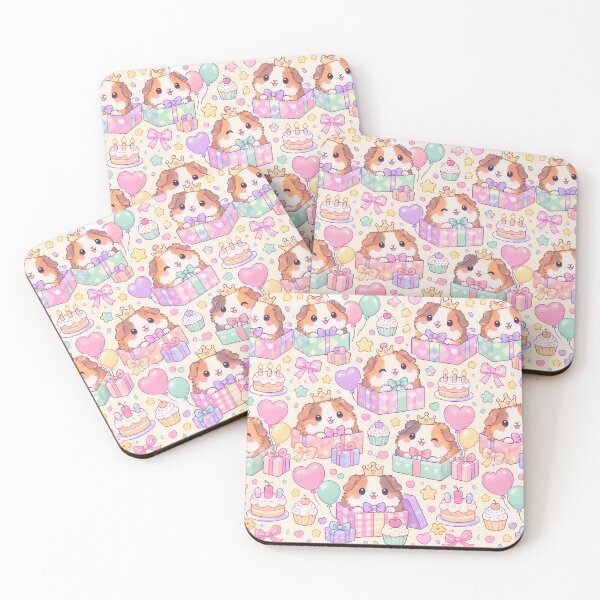 Item preview, Kawaii Birthday Baby Guinea Pig Pattern designed and sold by Soft Berry Studio.