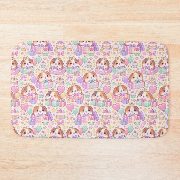 Item preview, Kawaii Birthday Baby Guinea Pig Pattern designed and sold by Soft Berry Studio.