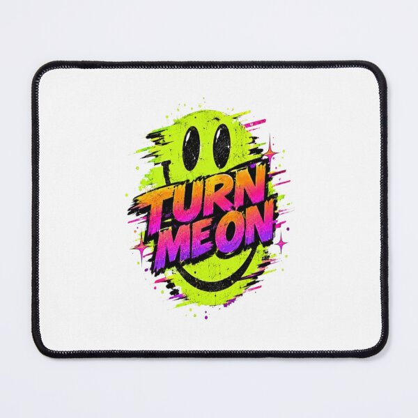 Item preview, Turn Me On Retro Neon Smiley – Bold 90s Pop Art Graphic designed and sold by ELVIN DESIGNS.