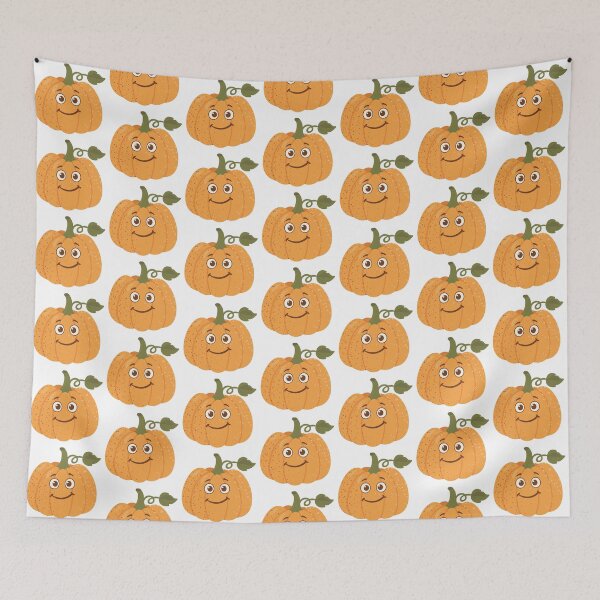 Item preview, Smiling Orange Pumpkin Illustration designed and sold by BetweenForms.
