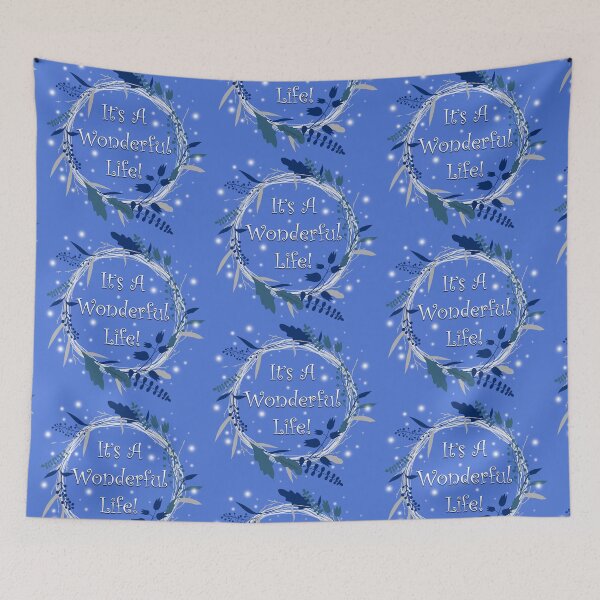 Item preview, It's A Wonderful Life Wreath Blue designed and sold by Normbot2000.