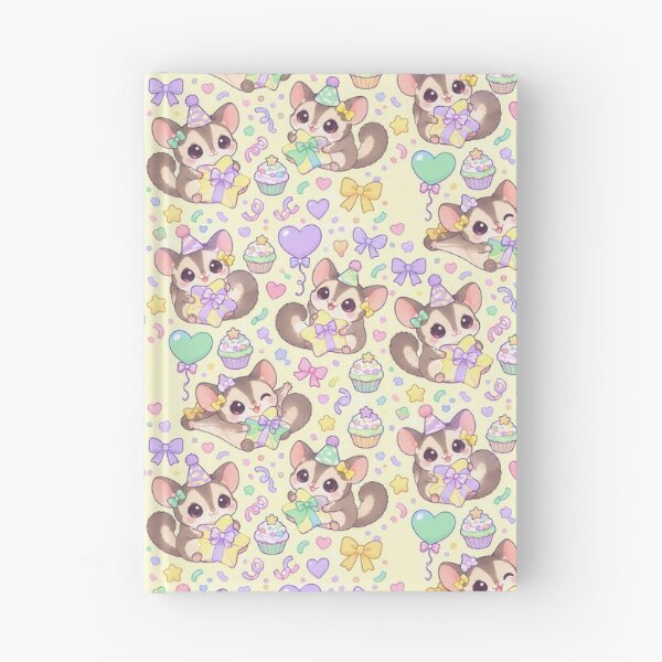 Item preview, Kawaii Birthday Baby Sugar Glider Pastel Pattern designed and sold by Soft Berry Studio.