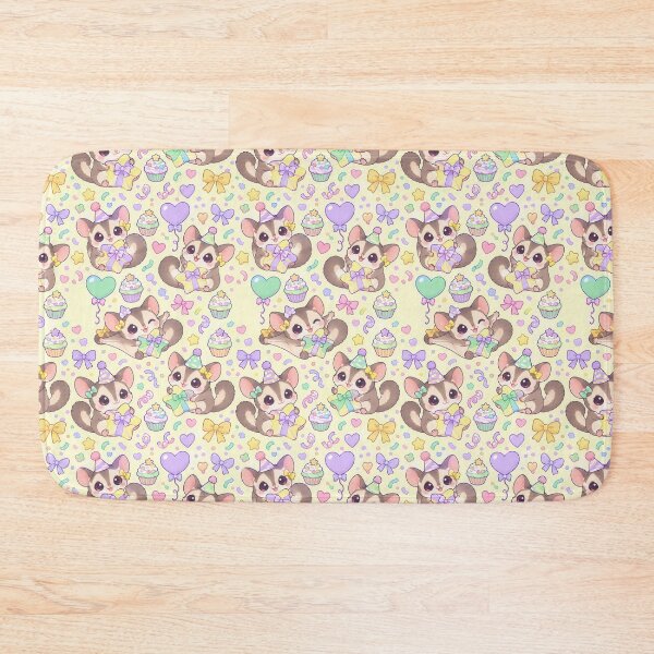 Item preview, Kawaii Birthday Baby Sugar Glider Pastel Pattern designed and sold by Soft Berry Studio.