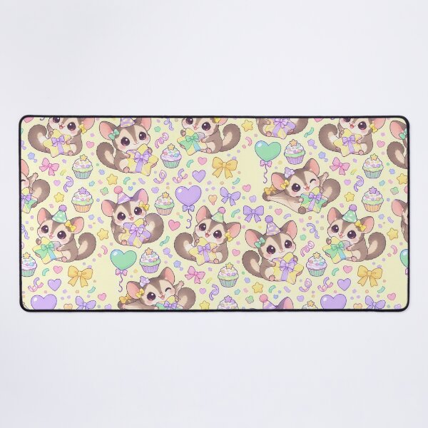 Item preview, Kawaii Birthday Baby Sugar Glider Pastel Pattern designed and sold by Soft Berry Studio.