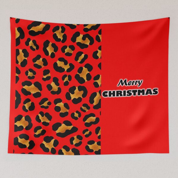 Item preview, Merry Christmas Leopard Print designed and sold by annenambiro.