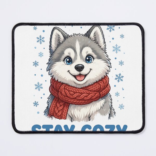 Item preview, Stay Cozy Cute Husky Puppy Winter Scarf Dog Shirt designed and sold by dostielee.