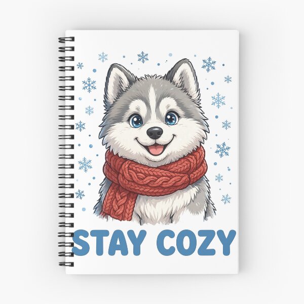Item preview, Stay Cozy Cute Husky Puppy Winter Scarf Dog Shirt designed and sold by dostielee.