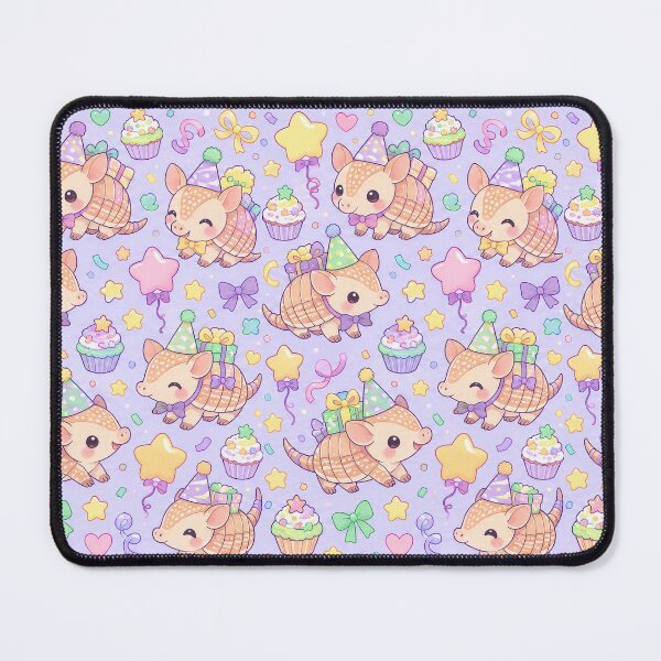 Item preview, Kawaii Birthday Baby Armadillo Pastel Pattern designed and sold by Soft Berry Studio.