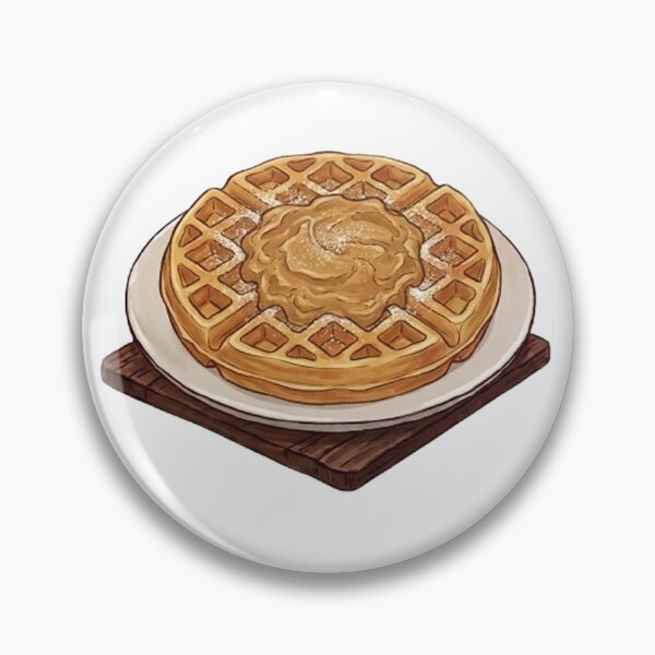 Item preview, Hong Kong Style Peanut Butter Waffle - Grid Cake Illustration designed and sold by PetalsPaws.